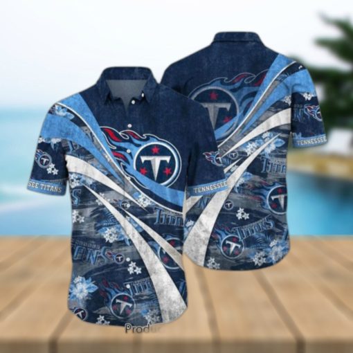 Tennessee Titans NFL Summer Hawaiian Shirt Floral Pattern Graphic For Football NFL Enthusiast Hot Trend 2023