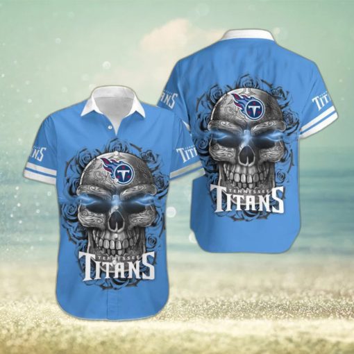 Tennessee Titans Skull Carved Hawaiian Shirt Men Women Gift For Halloween