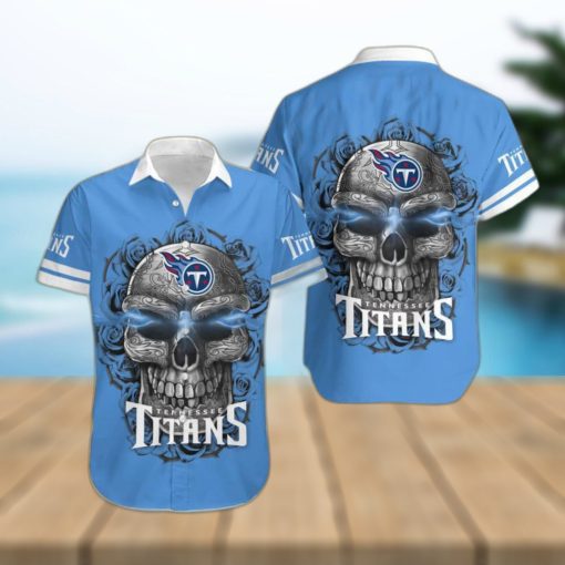 Tennessee Titans Skull Carved Hawaiian Shirt Men Women Gift For Halloween