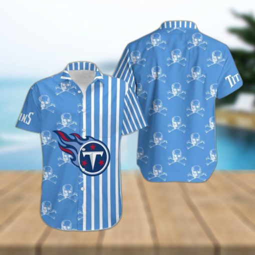 Tennessee Titans Stripes and Skull Danger Hawaiian Shirt Gift For Halloween