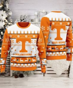 Tennessee Volunteers Personalized Name Ugly Christmas Sweater