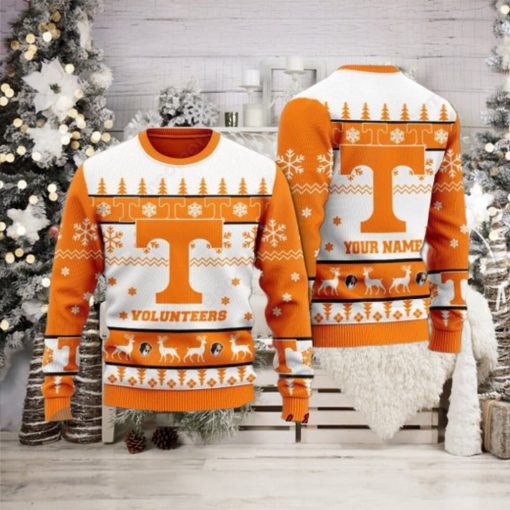 Tennessee Volunteers Personalized Name Ugly Christmas Sweater