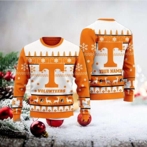 Tennessee Volunteers Personalized Name Ugly Christmas Sweater