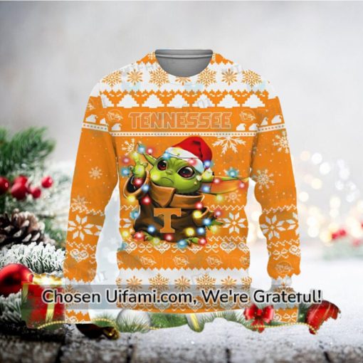 Tennessee Volunteers Sweater Awesome Baby Yoda Tennessee Football Gifts