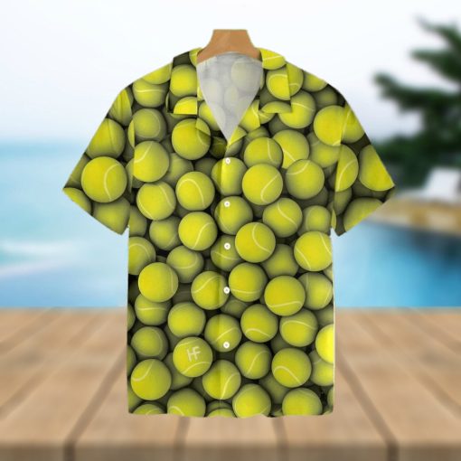 Tennis Ball Pattern Tropical Hawaiian Shirt For Men And Women