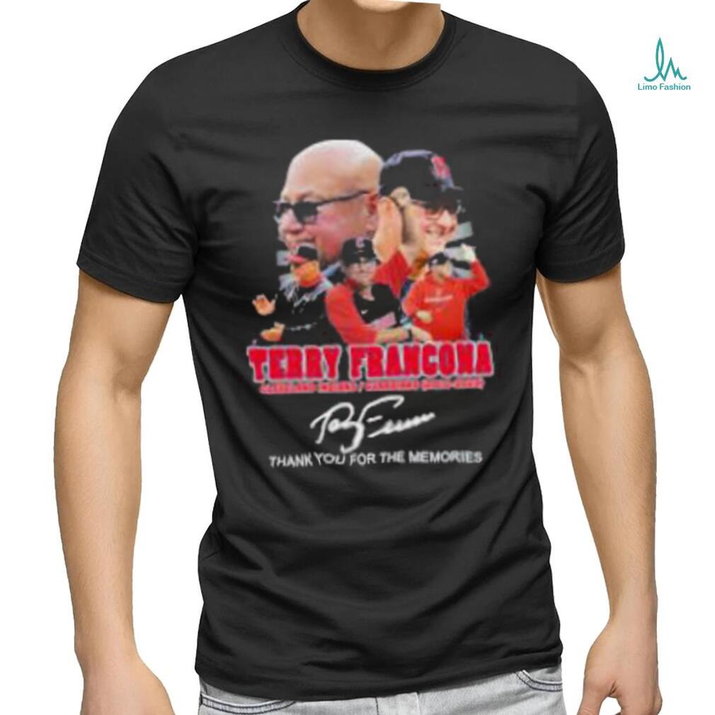 Terry Francona Cleveland Guardians 2013 2023 thank you for the memories  signature shirt, hoodie, sweater, long sleeve and tank top