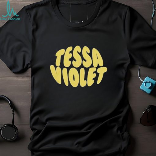 Tessa violet bubble text shirt