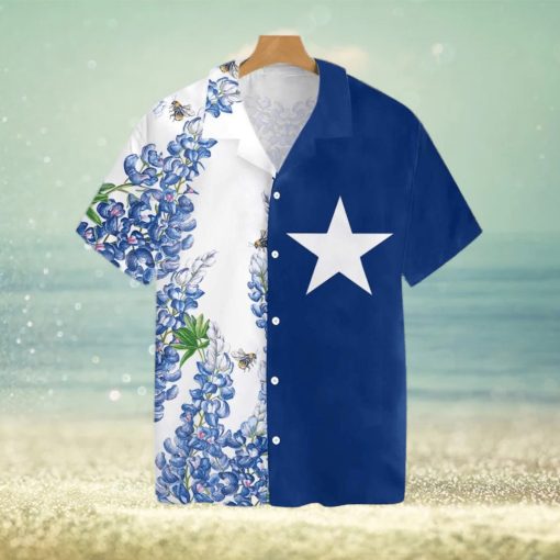 Texas Flag Bluebonnets Ver4 Tropical Hawaiian Shirt For Men And Women