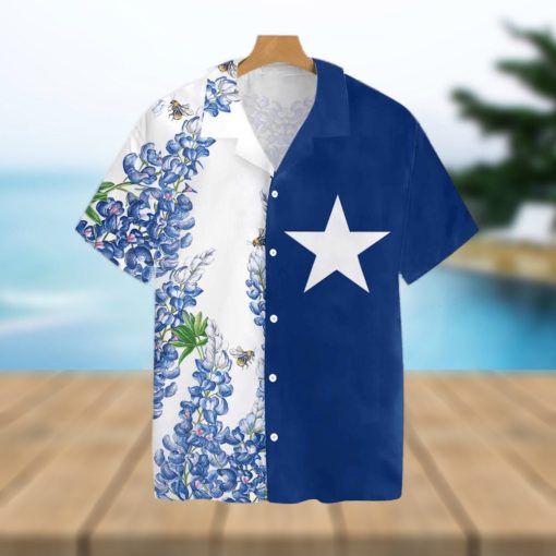 Texas Flag Bluebonnets Ver4 Tropical Hawaiian Shirt For Men And Women