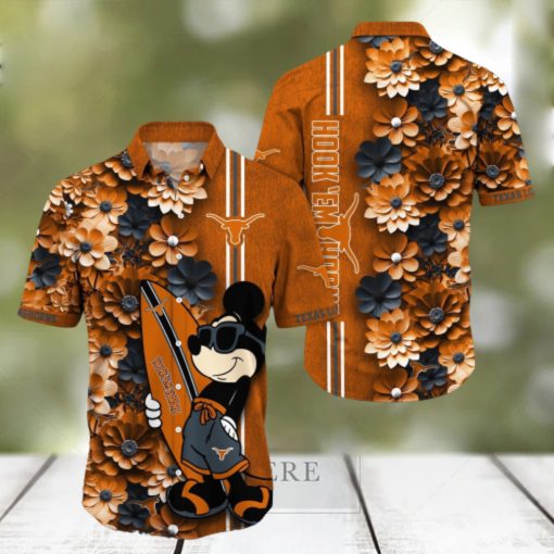 Texas Longhorns Aloha Mick Pattern Hawaiian Shirt For Fans