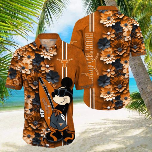 Texas Longhorns Aloha Mick Pattern Hawaiian Shirt For Fans