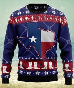 Texas Map Symbols Pattern Ugly Christmas Sweater Thankgiving Gift Men Women