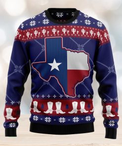 Texas Map Symbols Pattern Ugly Christmas Sweater Thankgiving Gift Men Women