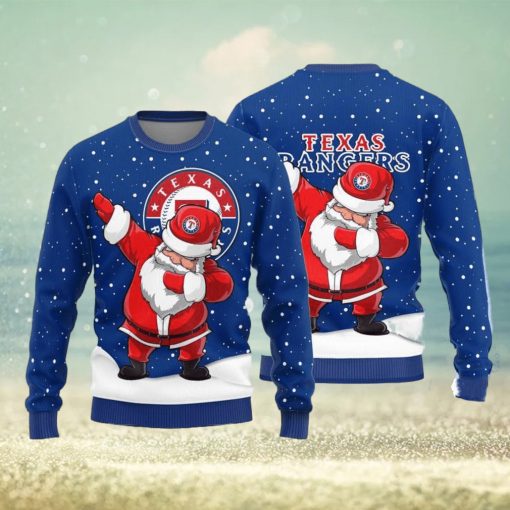 Texas Rangers Dab Santa Ugly Christmas Sweater