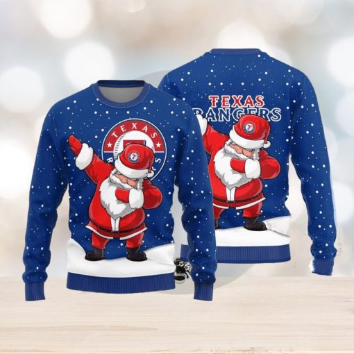 Texas Rangers Dab Santa Ugly Christmas Sweater