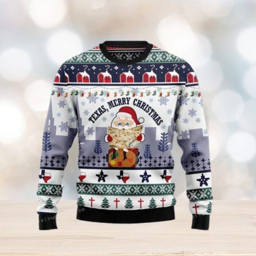 Texas Santa Christmas Ugly Sweater Party