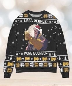 Thanos Less People More Bourbon Snowflake Womens Ugly Sweater