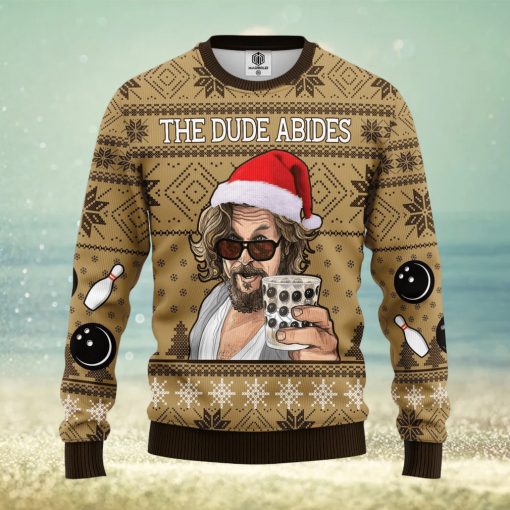 The Big Lebowski The Dude Abides Ideas Ugly Christmas Sweater Gift Thanksgiving