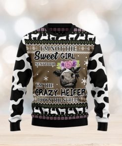 The Crazy Heifer Ugly Christmas Sweater Gift Men Women