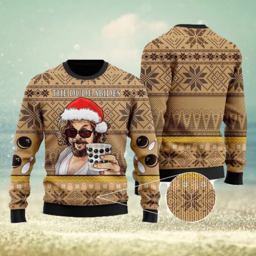 The Dude Abises The Big Lebowski Ugly Sweater Christmas Big Lebowski Wool Ugly Christmas Sweater