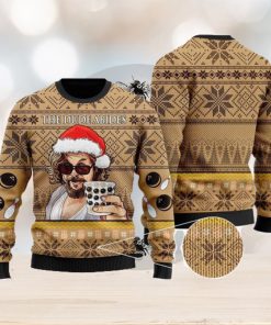 The Dude Abises The Big Lebowski Ugly Sweater Christmas Big Lebowski Wool Ugly Christmas Sweater