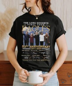 Vintage Eagles Band 52 Years Anniversary Signatures T Shirt, Eagles Band  1971 2023 Shirt, Eagles Final Tour 2023 Shirt, Eagles Band Vintage Tee Merch  - teejeep