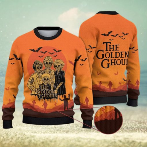 The Golden Ghouls Golden Girls Christmas 3D All Over Printed Ugly Christmas Sweater The Golden Girls Halloween