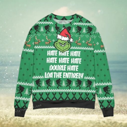 The Grinch Hate Double Hate Loathe Entirely Ugly Christmas Sweater