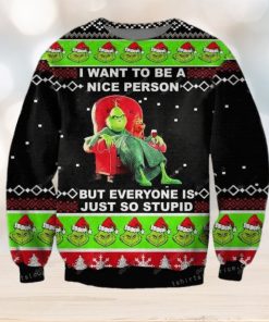 The Grinch – I Want To Be A Nice Person Christmas Ugly Sweater Party