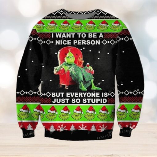 The Grinch – I Want To Be A Nice Person Christmas Ugly Sweater Party