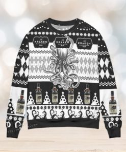 The Kraken Spiced Rum Argyle Christmas Ugly Sweater Mens