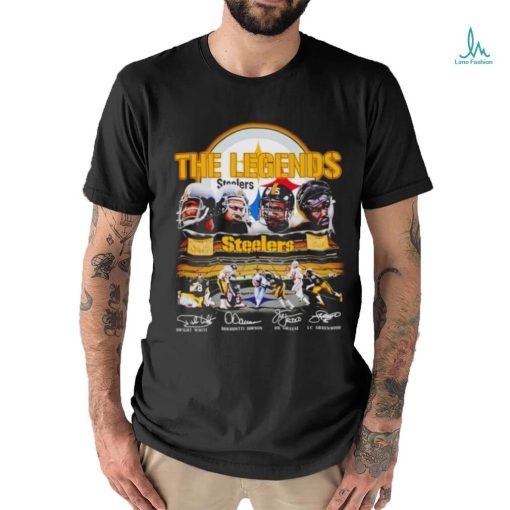 The Legends Pittsburgh Steelers Dwight White Dermontti Dawson Joe Greene signatures shirt