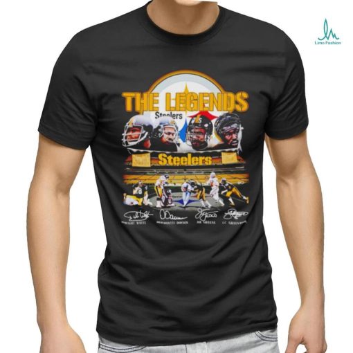 The Legends Pittsburgh Steelers Dwight White Dermontti Dawson Joe Greene signatures shirt