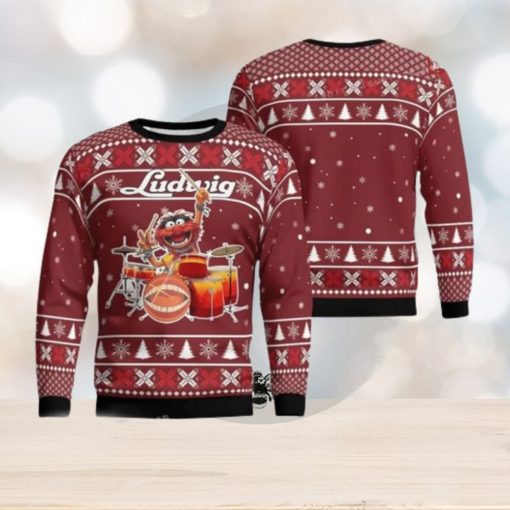 The Muppets Drummer Ludwig Christmas Ugly Sweater Party