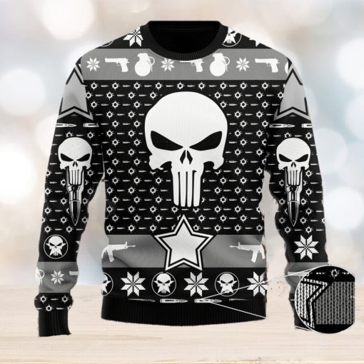 The Punisher Guns & Ammo Gift X mas Ugly Christmas Sweater Unisex 3D Sweater Christmas Gift