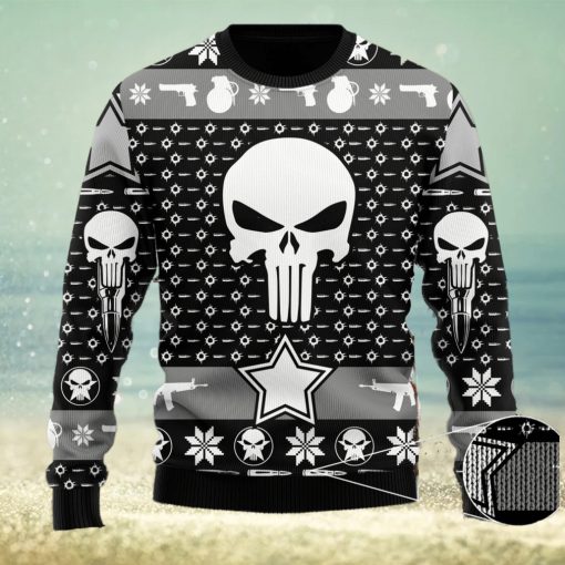 The Punisher Guns & Ammo Gift X mas Ugly Christmas Sweater Unisex 3D Sweater Christmas Gift