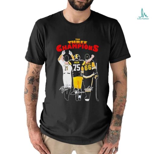 The Three Champions Roberto Clemente Kevin Greene and Mario Lemieux shirt