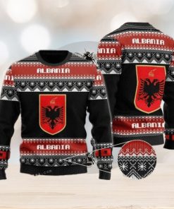 The United States Flag Of Albania Christmas Ugly Sweater Party