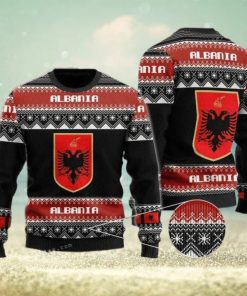 The United States Flag Of Albania Christmas Ugly Sweater Party