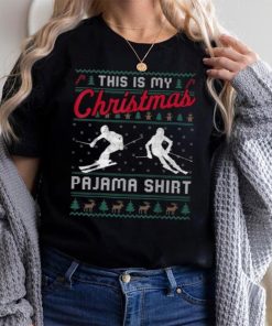 This Is My Christmas Pajama Skiing Ugly Sweater Funny