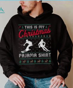 This Is My Christmas Pajama Skiing Ugly Sweater Funny