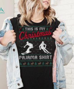 This Is My Christmas Pajama Skiing Ugly Sweater Funny