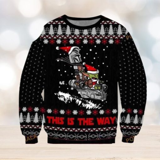 This Is The Way Din Djarin And Grogu Baby Yoda Star Wars Christmas Ugly Sweater