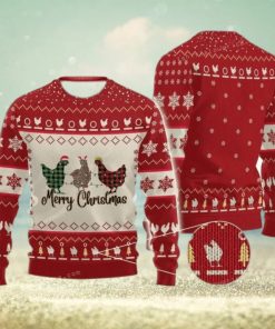 Three Chicken Christmas Ugly Sweater Christmas Party