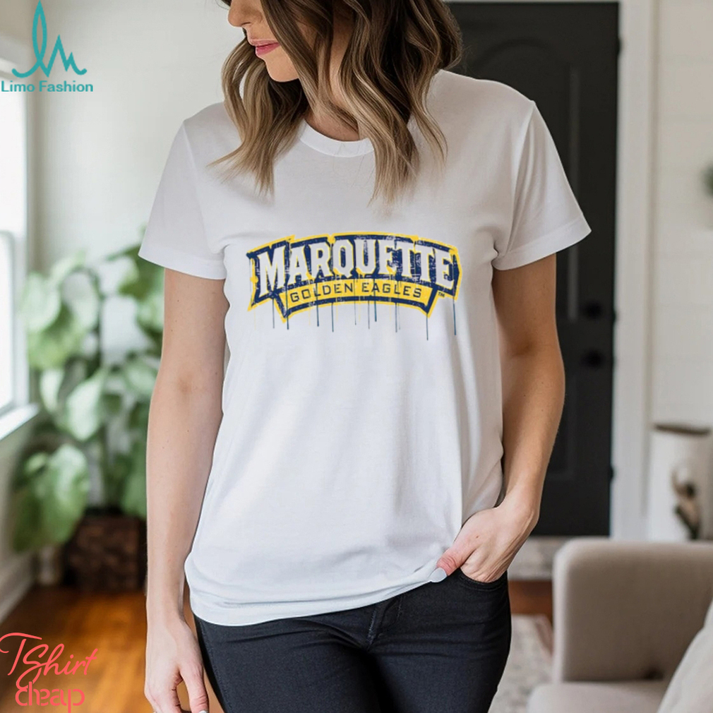 Toddler White Marquette Golden Eagles Team Logo Dripping Helmet