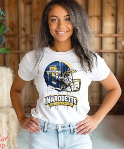Toddler White Marquette Golden Eagles Team Logo Dripping Helmet T Shirt