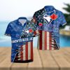 Funny Jurassic Park Dinosaur Hawaiian Shirt Tropical Tree Pattern Gift For Beach Trip