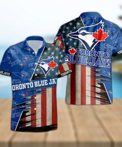 Toronto Blue Jays American Flag Logo Vacation Gift For Men And Women Gift  MLB hawaiian shirt - Limotees