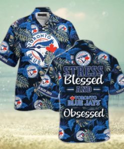 Toronto Blue Jays MLB Summer Hawaiian Shirt And Shorts, Stress Blessed Obsessed For Fans