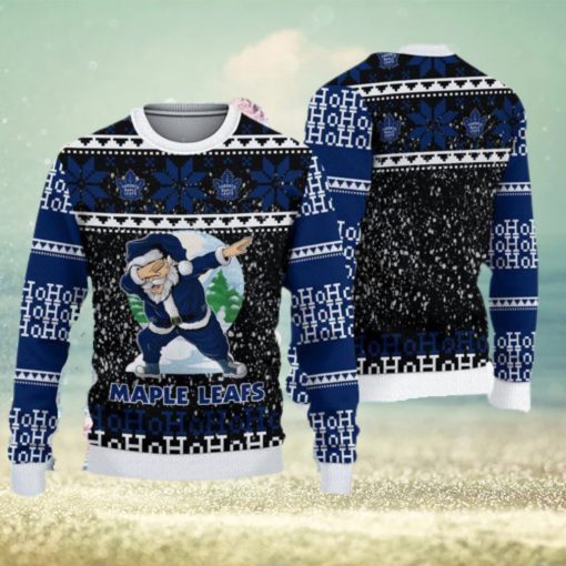 Toronto Maple Leafs Ugly Christmas Santa Claus Xmas Sweater Star Gift Mens Women